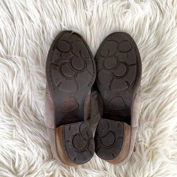 Born Tan Ankle Booties Cut-Out Design Buckle Adjustment 9 Boho Western Cowgirl - Picture 6 of 7